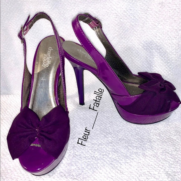 Gorgeous Purple Bow Heels 💜 - Picture 2 of 3